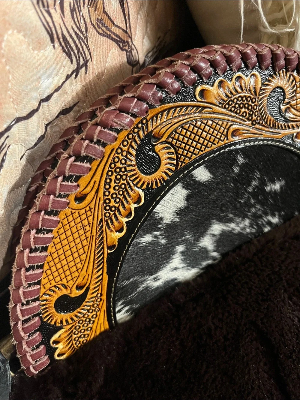 Cowhide taco wallet/wristlet